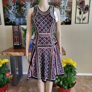 Herve Leger Kacey cutout embellished jacquard-knit dress